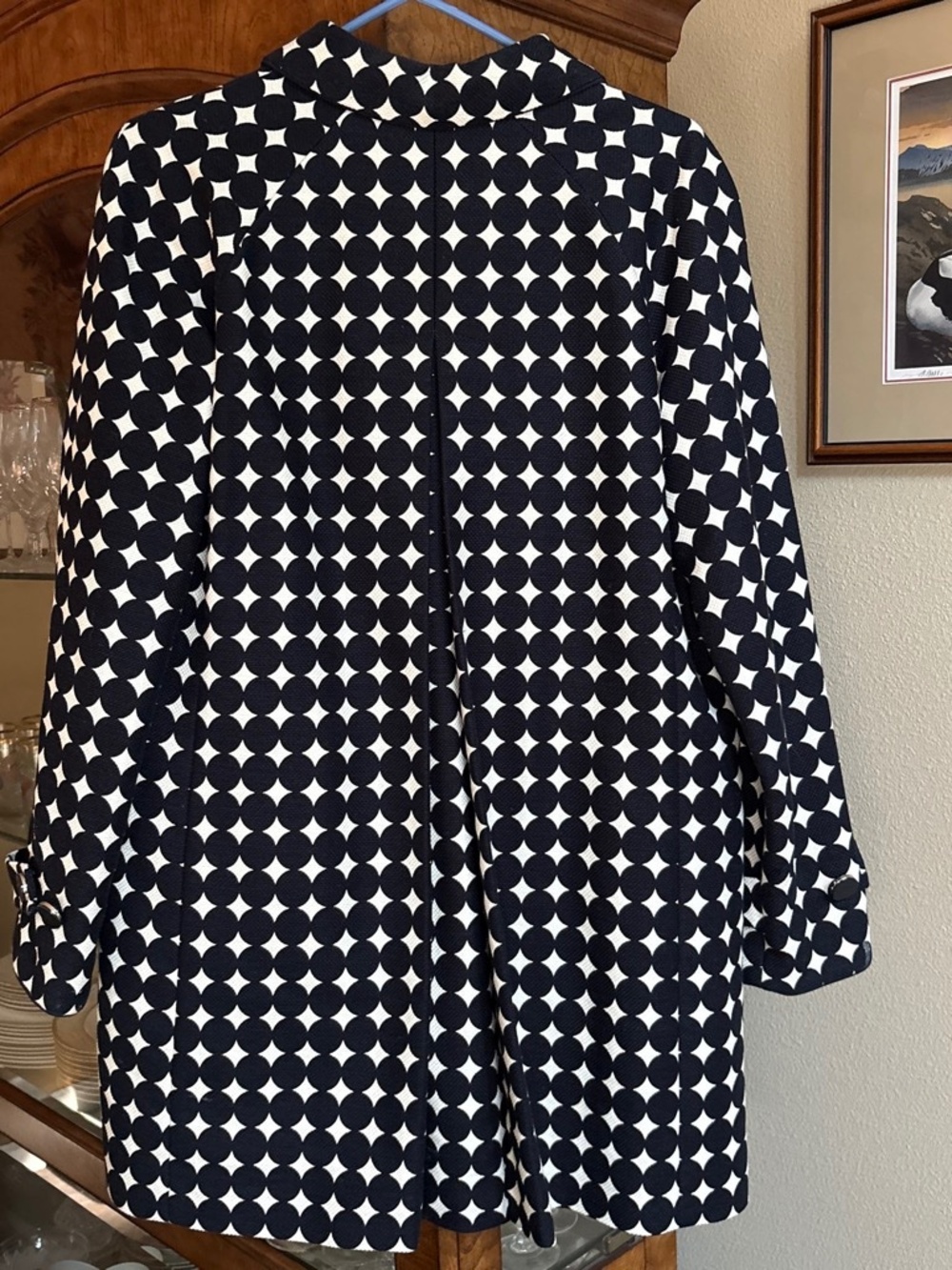 Talbots Vintage Polka dot cotton coat. Size 8 Never Worn - Picture 2 of 7
